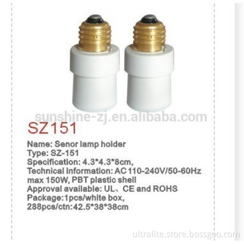 New Design Screw Sensor Lamp Holder With E27/E26